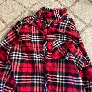 Girls justice plaid shirt